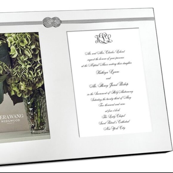 Vera Wang Wedgwood Infinity Double Invitation Frame - New - Picture 2 of 8